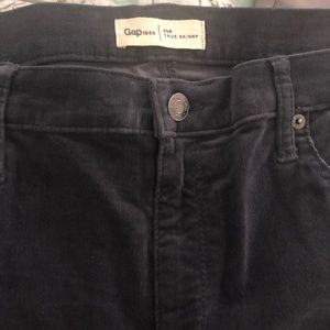 NWT NEW Gap True Skinny Cords Navy Gray 33